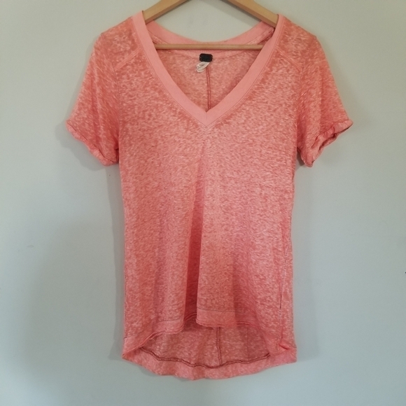 WE The Free Sun Valley V neck Tee Size XS Orange County - Picture 7 of 10